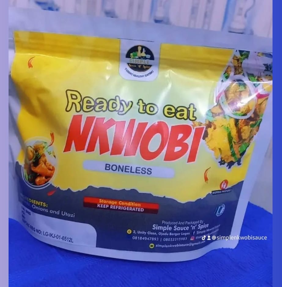 Simple Nkwobi Sauce and ready to eat boneless Nkwobi