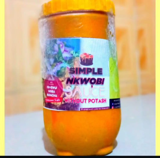 Simple Nkwobi Sauce and ready to eat boneless Nkwobi