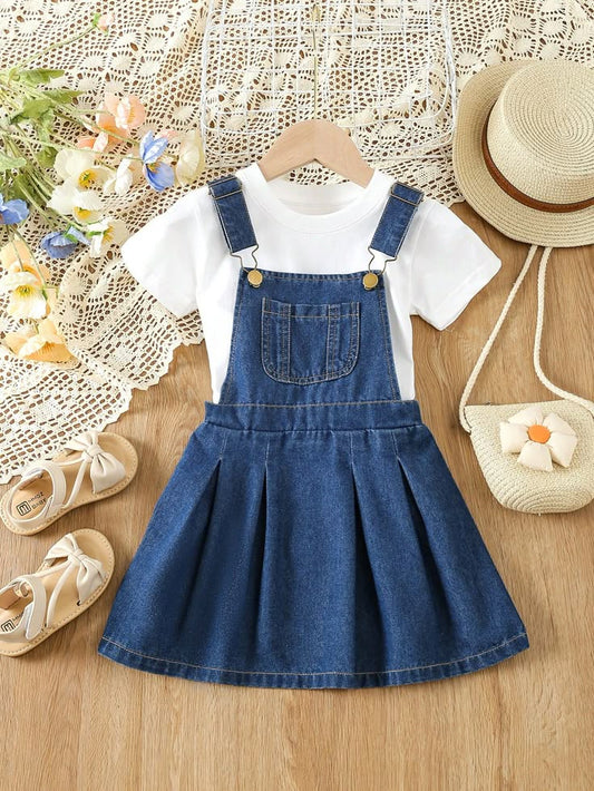 Jean pinafore