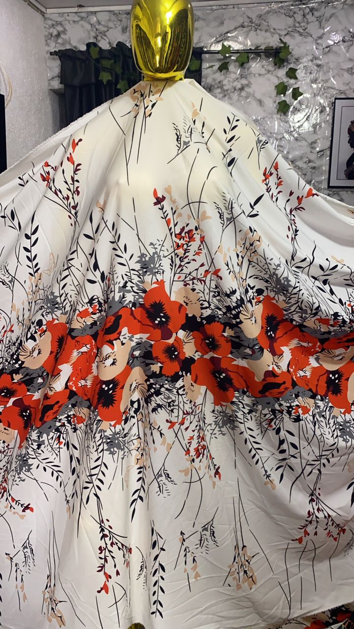 Vintage Crepe Material(per yard)