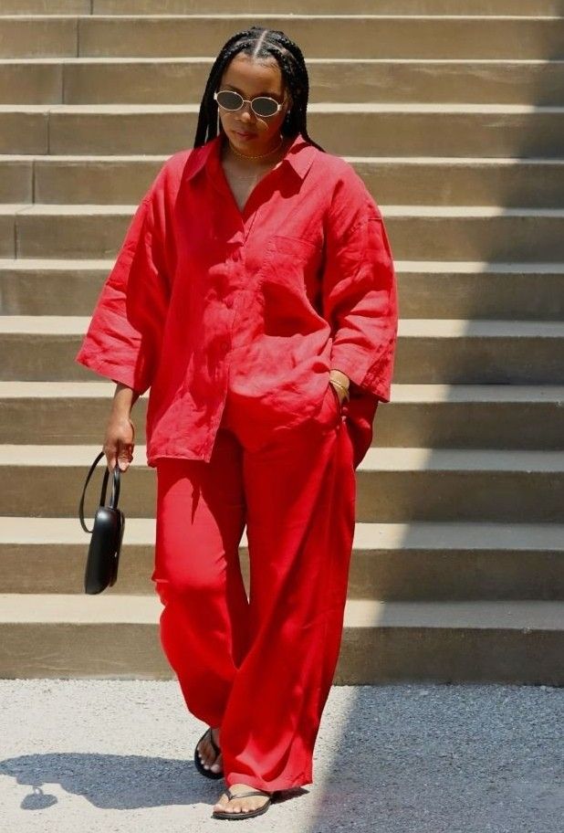 Minimalist Linen Two Piece Pants Set